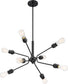 30"W Faraday 8-Light Pendant Black