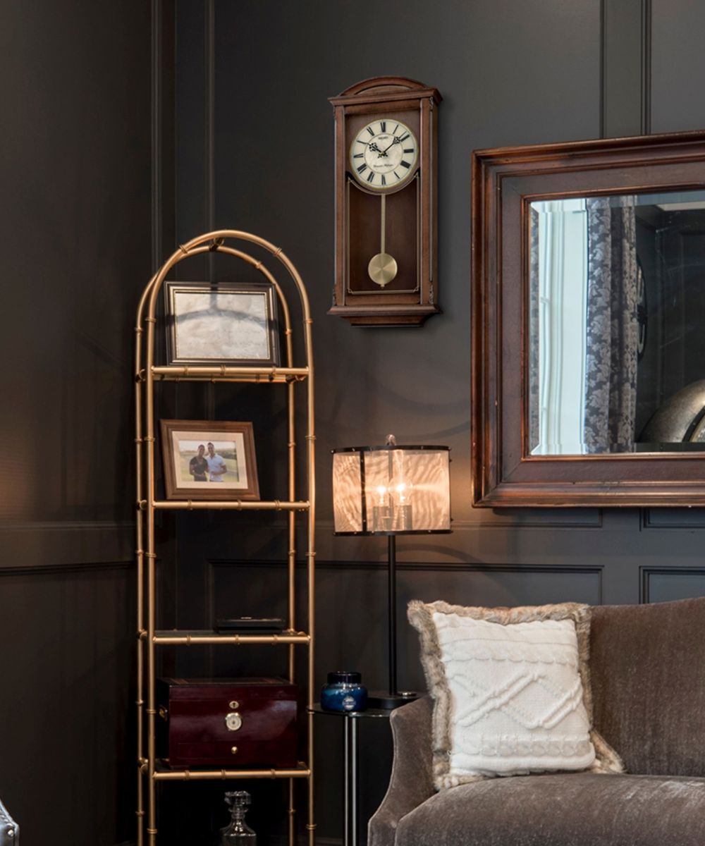 Wall Clock with Pendulum and Dual Chimes