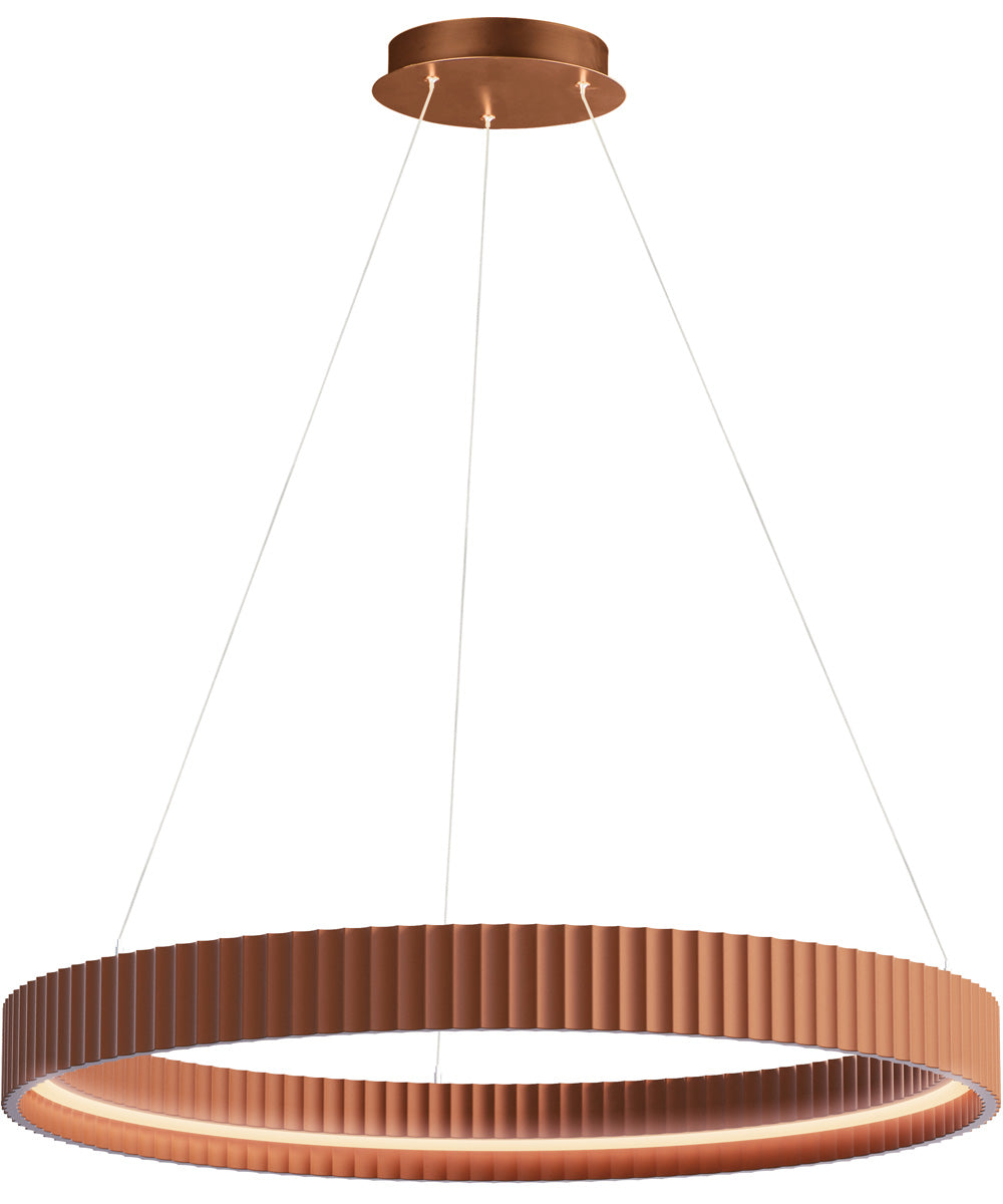 Souffle 33 inch LED Ring Pendant Terra Cotta
