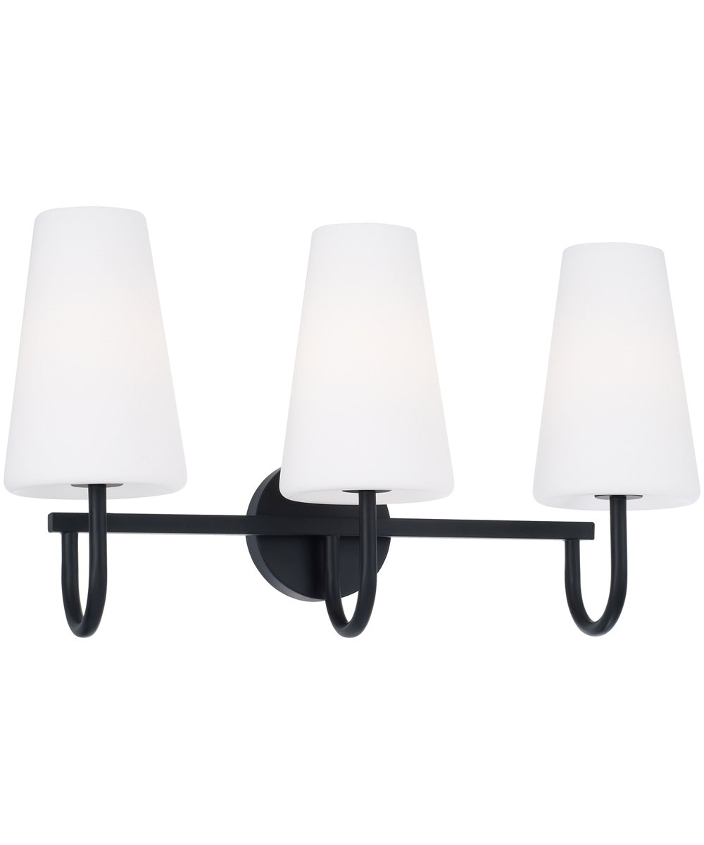 Averitt 3-Light Vanity Matte Black