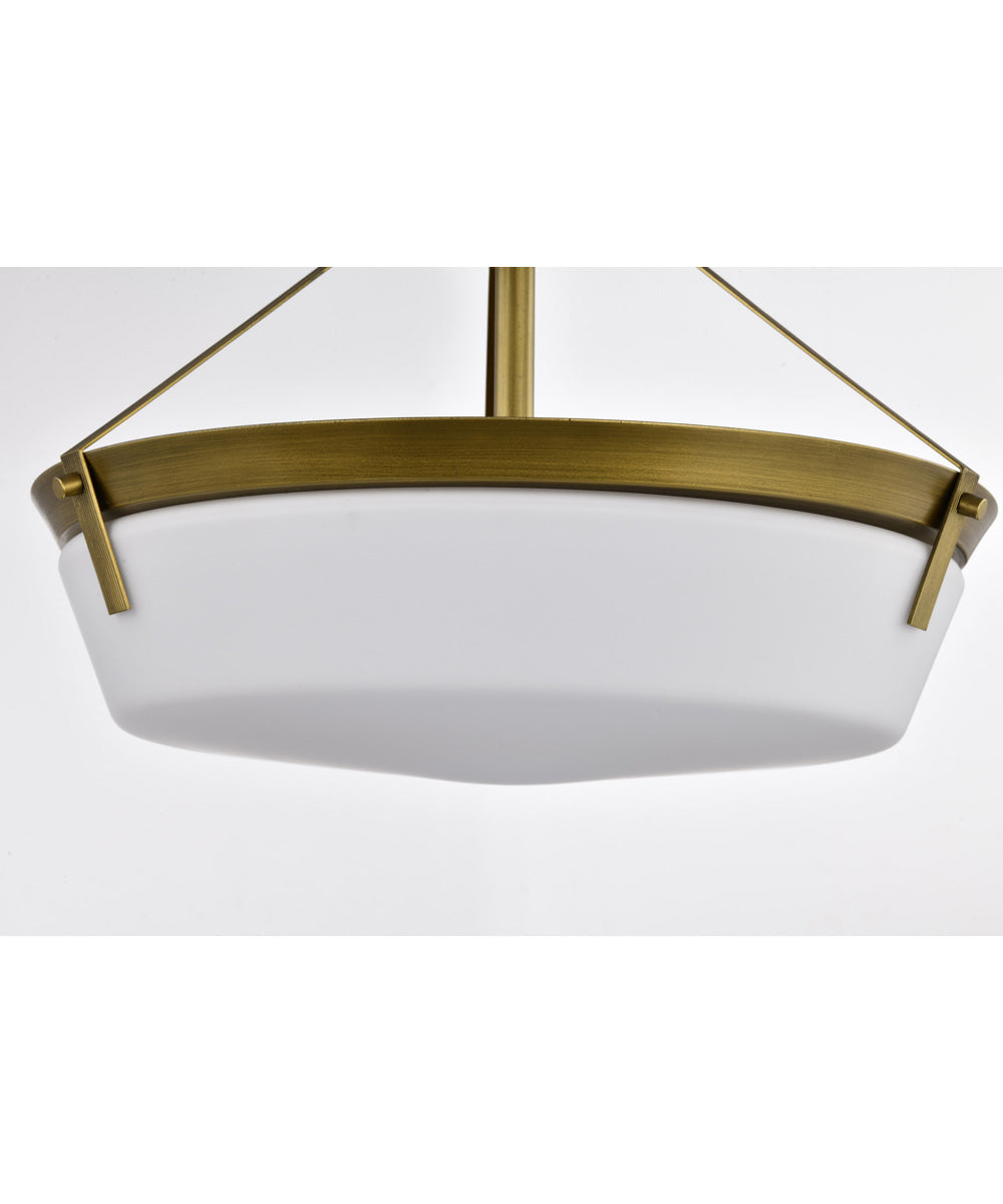 Rowen 4-Light Close-to-Ceiling Natural Brass