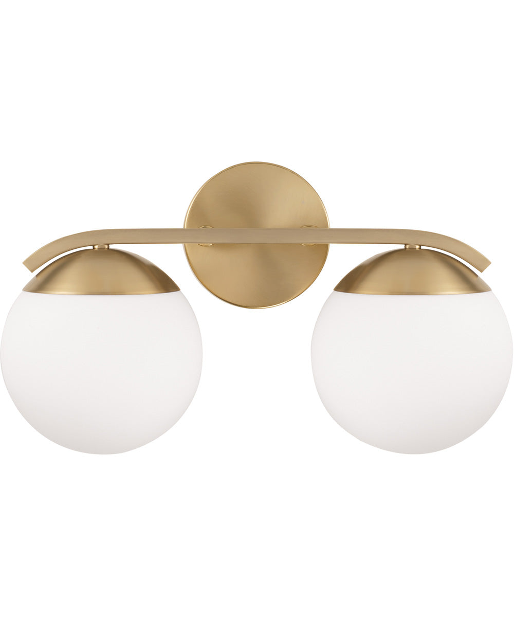 Oliver 2-Light Vanity Matte Brass