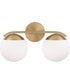 Oliver 2-Light Vanity Matte Brass