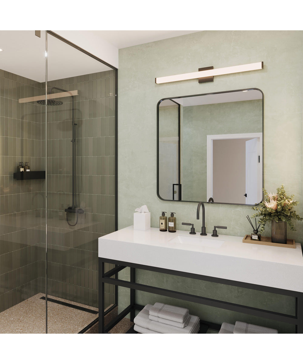 Phase 6.1 36 in. 5CCT Integrated LED Linear Vanity Light Black