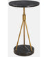 Rosston Black Marble Accent Table