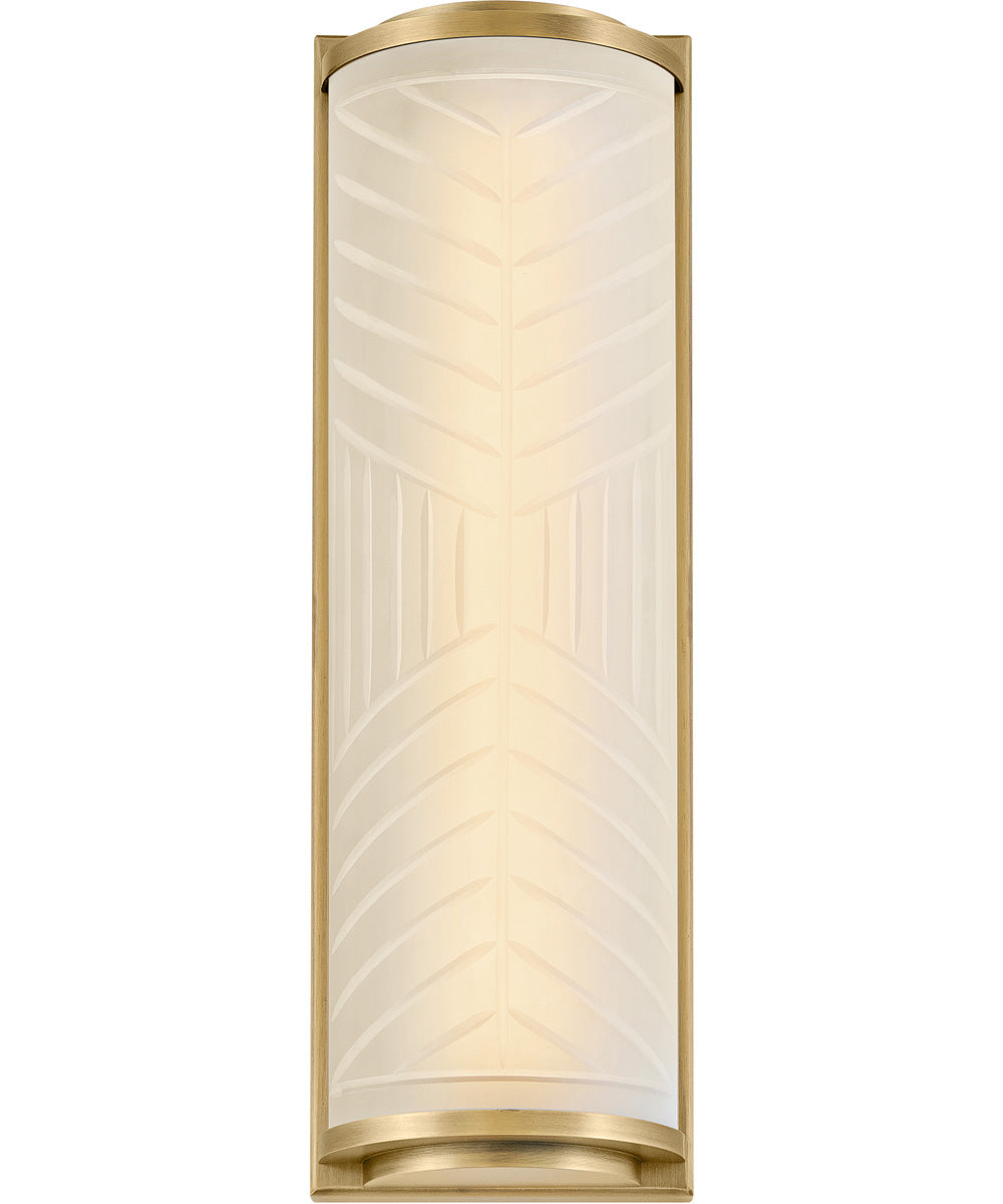 Devon LED-Light Medium Bath Sconce in Lacquered Brass