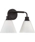 Pleated II 2-Light Lighting Flat Black