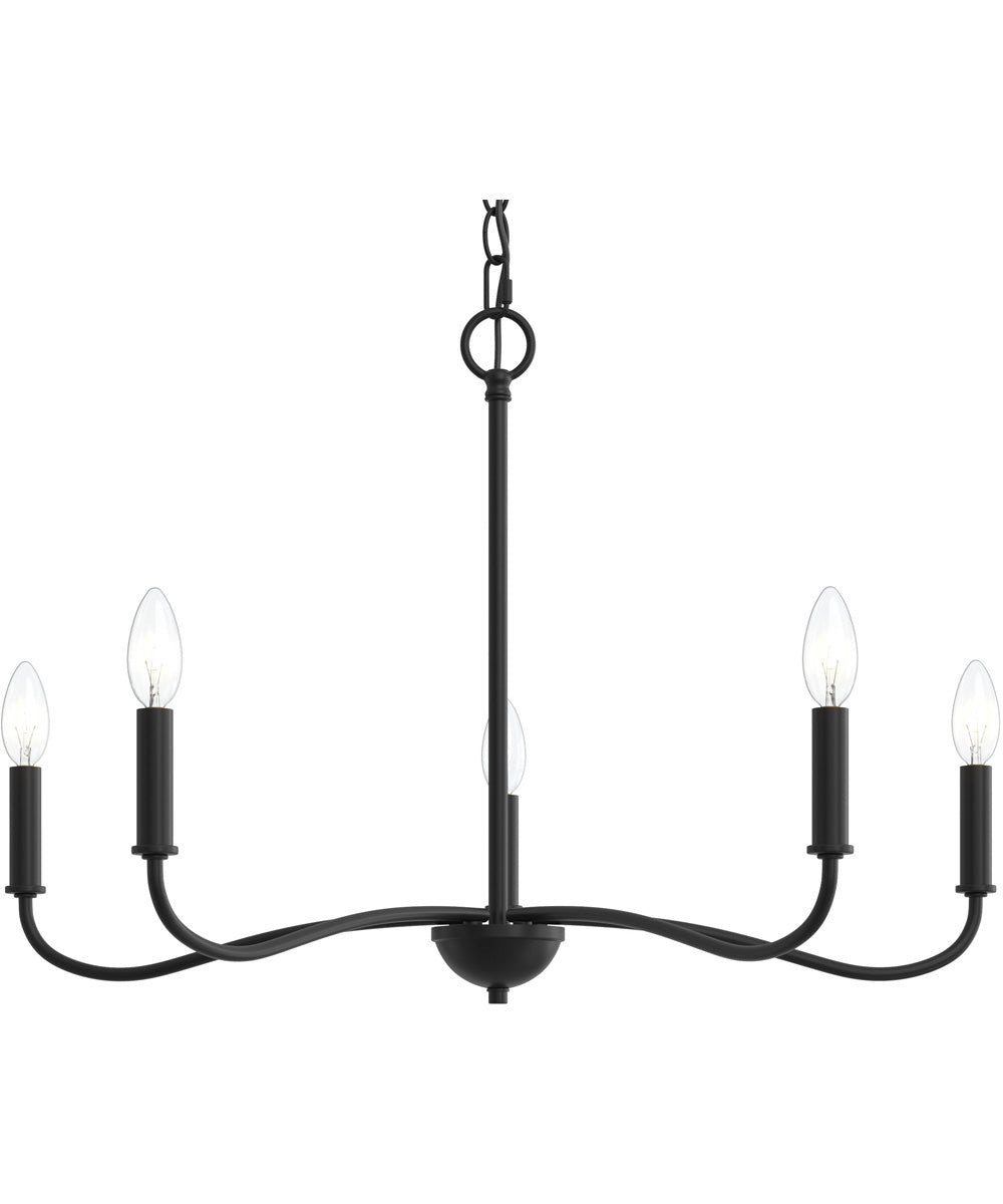 Ilia 5-Light Chandelier Matte Black