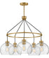 Rumi 5-Light Medium Single Tier Chandelier in Lacquered Brass