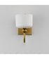 Bisque 1-Light Wall Sconce Natural Aged Brass
