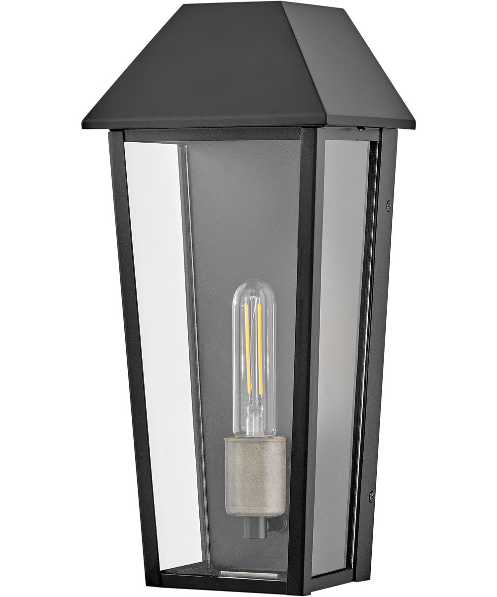 Maclin 1-Light Medium Wall Mount Lantern in Black
