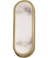 Plinth 15 inch LED Alabaster Wall Sconce Natural Aged Brass