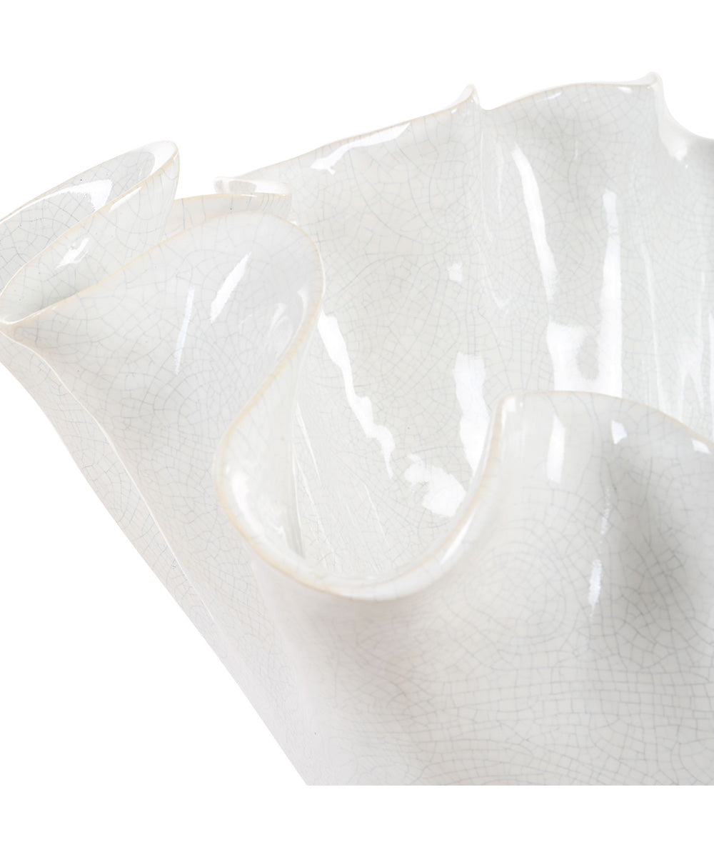 Ruffle White Bloom Bowl