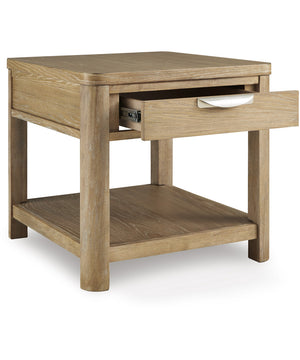 Rencott Rectangular End Table Light Brown