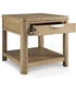 Rencott Rectangular End Table Light Brown