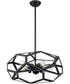 24"W Zemi 5-Light Chandelier Black