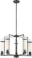 25"W Donzi 5-Light Chandelier Iron Black