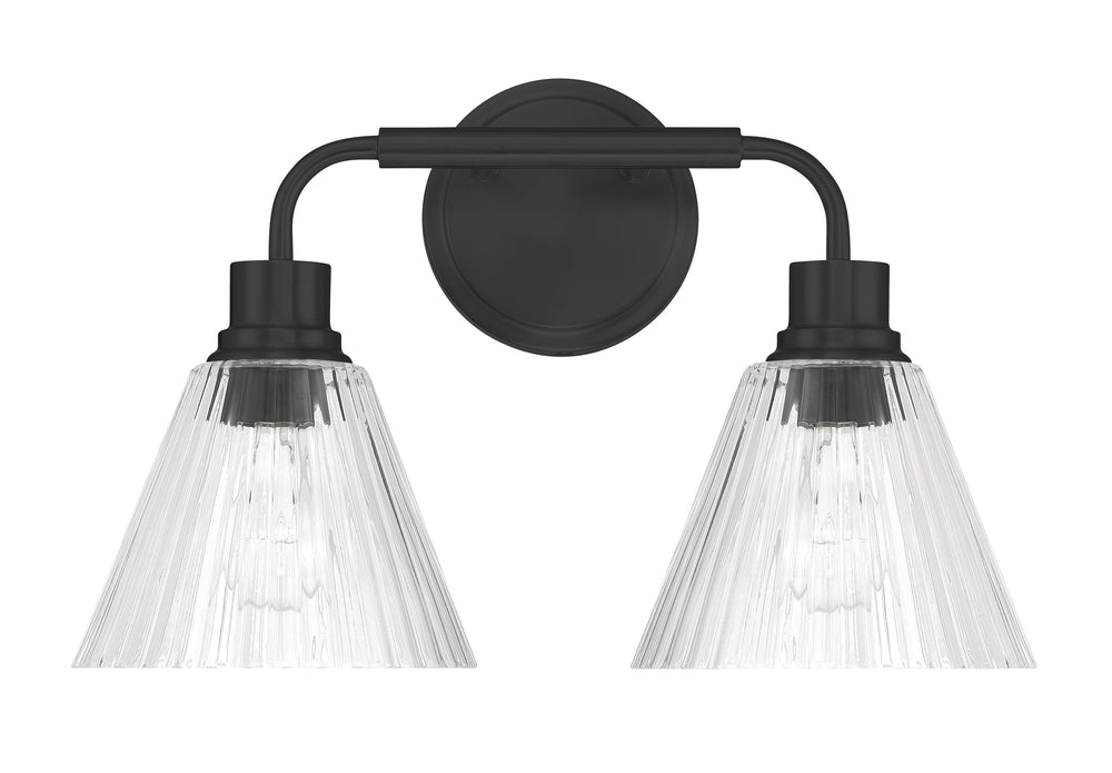 Pleated 2-Light Lighting Flat Black