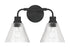 Pleated 2-Light Lighting Flat Black