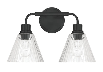 Pleated 2-Light Lighting Flat Black