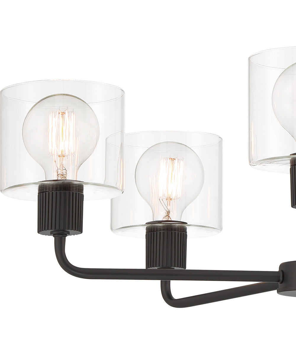 Vibrato 5 Light Chandelier  Matte Black