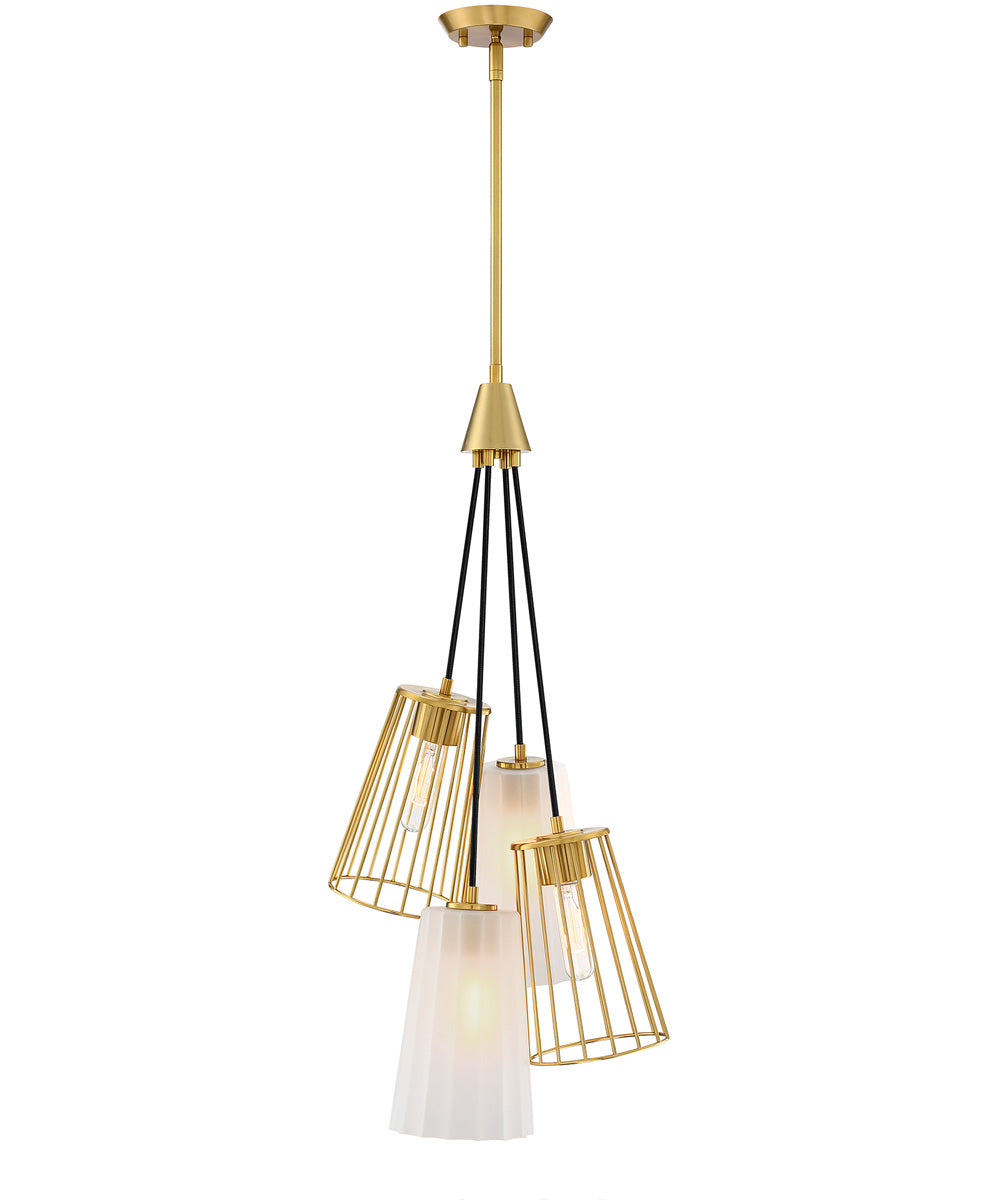 Liana 4 Light Chandelier Brushed Gold