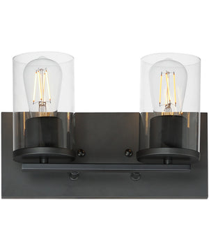 Lateral 2-Light Bath Vanity Black