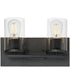 Lateral 2-Light Bath Vanity Black