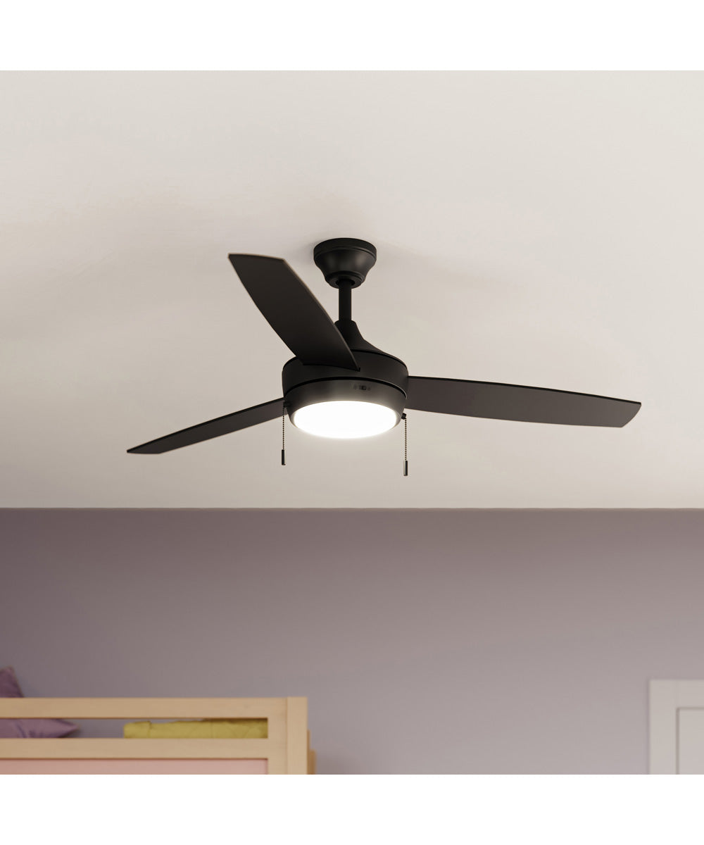 Nolyn 52 in. 3-Blade Modern LED Ceiling Fan Matte Black