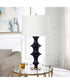 Coil Sculpted Blue Table Lamp