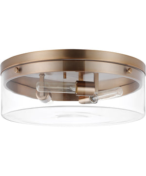 Intersection 3-Light Close-to-Ceiling Burnished Brass