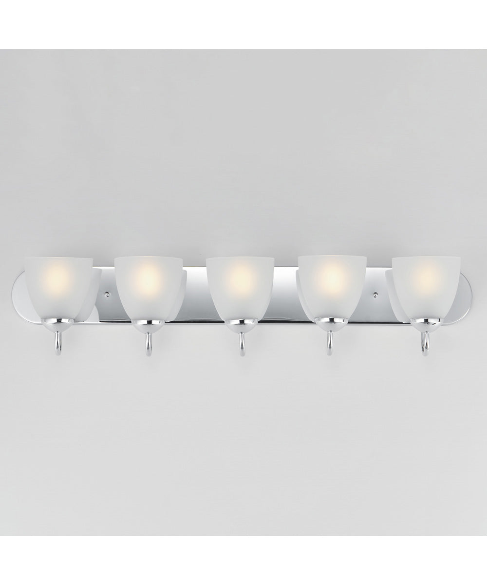 Axis 5-Light Strip Bath Vanity Polished Chrome