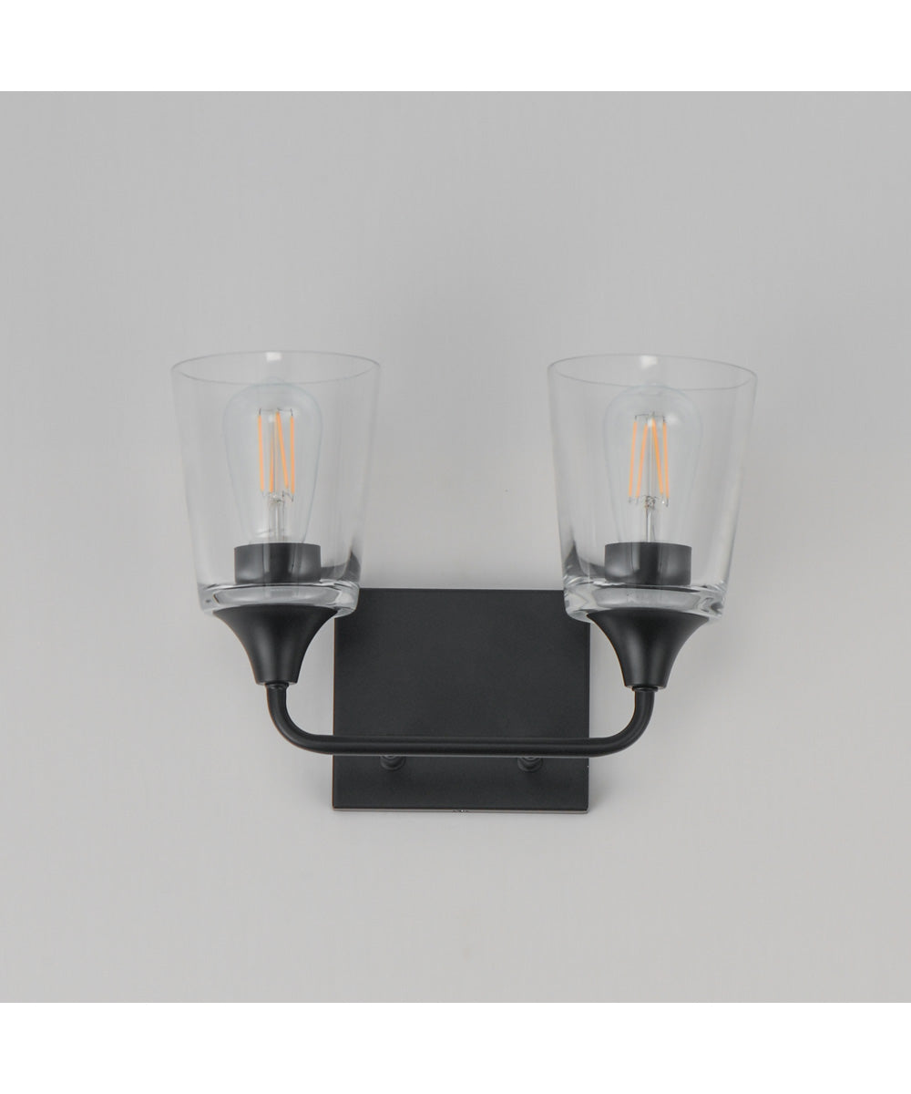 Hudson 2-Light Bath Vanity Black