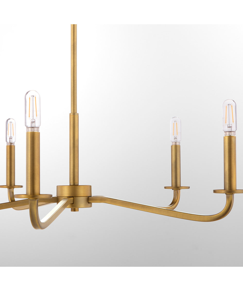 Rutherford 5-light Chandelier Brushed Brass