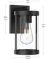 Kagen Small Outdoor Wall Light with Clear Glass Panels Matte Black