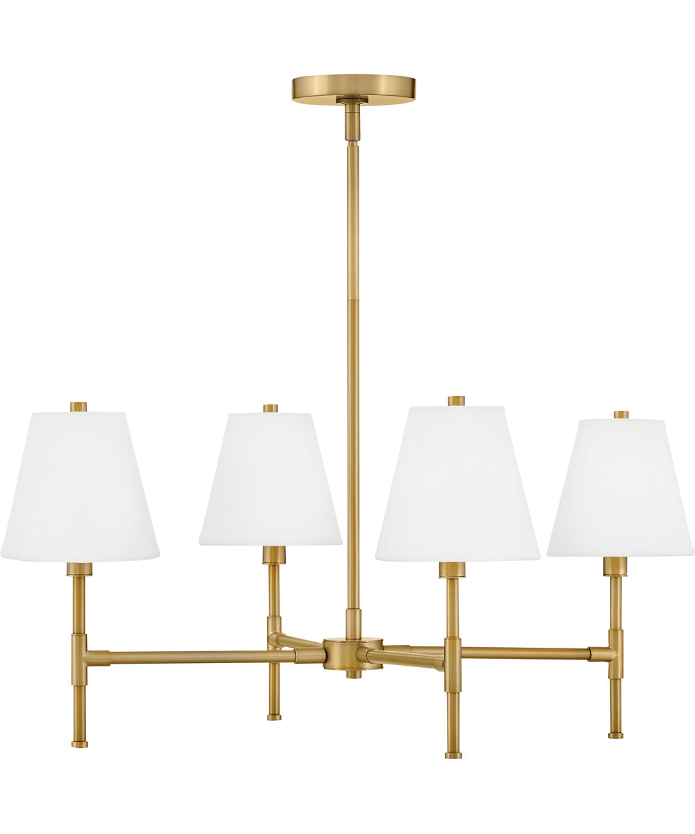 Beale 4-Light Medium Single Tier in Lacquered Brass