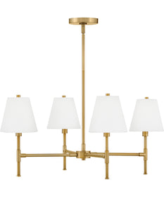 Beale 4-Light Medium Single Tier in Lacquered Brass