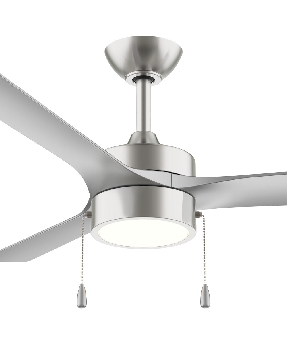 Axion I 52 in. 3-Blade Modern LED Ceiling Fan Brushed Nickel