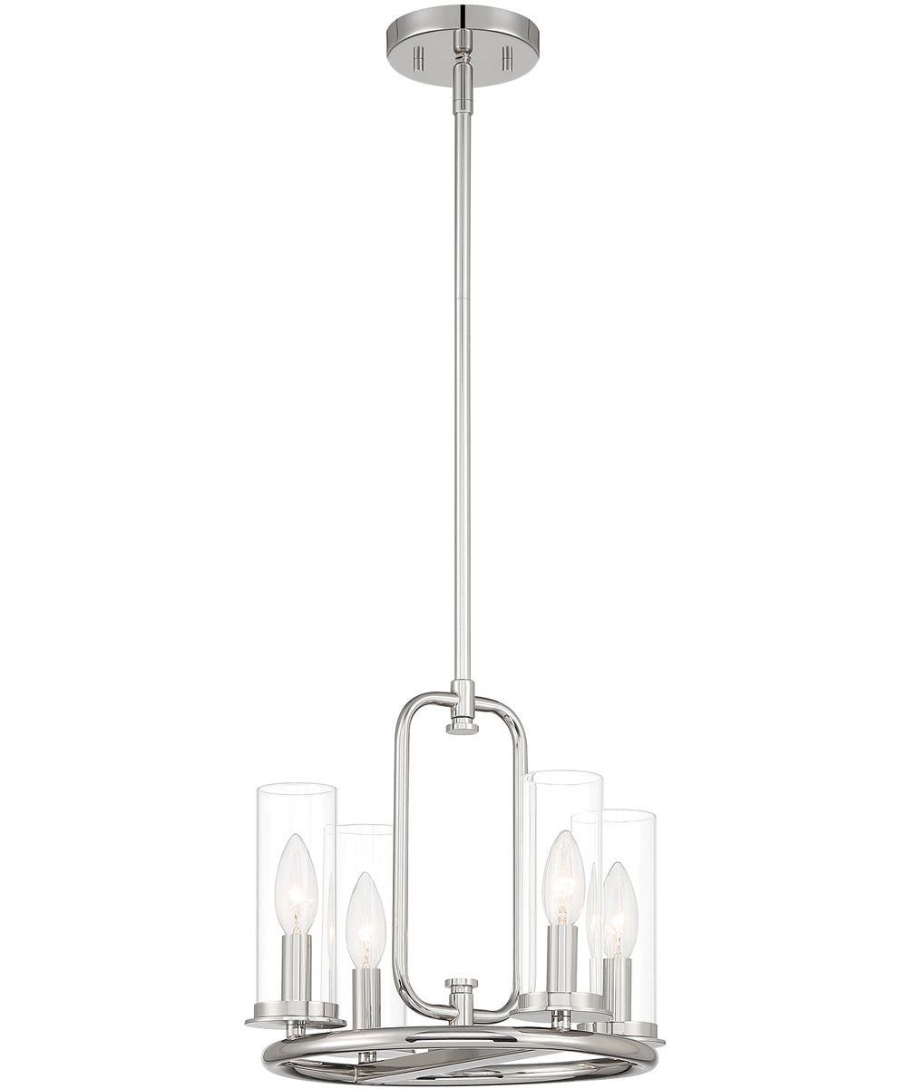Hudson Heights 4 Light Pendant Convertible Polished Nickel