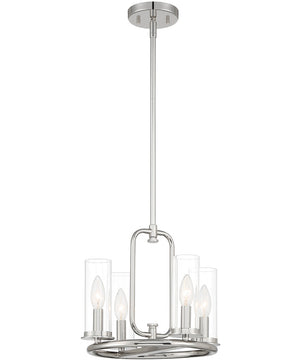 Hudson Heights 4 Light Pendant Convertible Polished Nickel