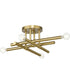 Arya 4-Light 20" Semi-Flush Mount Light Brushed Gold