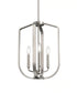 Ettore 14"W 3-Light Pendant Light Fixture by Kichler Brushed Nickel Finish
