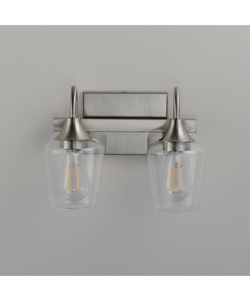 Goblet 2-Light Wall Sconce Satin Nickel