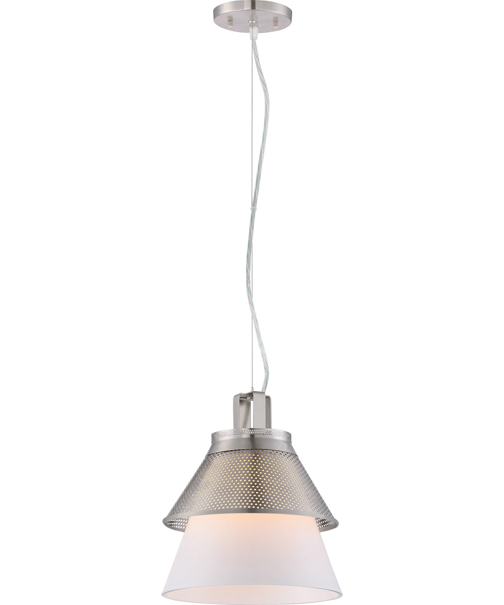 10"W Kyto 1-Light LED Pendant Light Brushed Nickel
