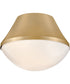 Haddie 1-Light Small Flush Mount in Lacquered Brass