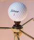 Golf Ball Lamp Finial, White, 2.25"h
