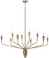 Palmer 10-Light Chandelier Antiqued Brass