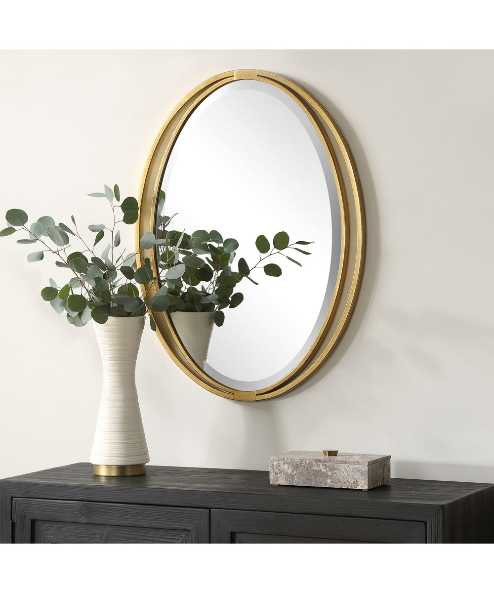 Rhodes Gold Oval Mirror