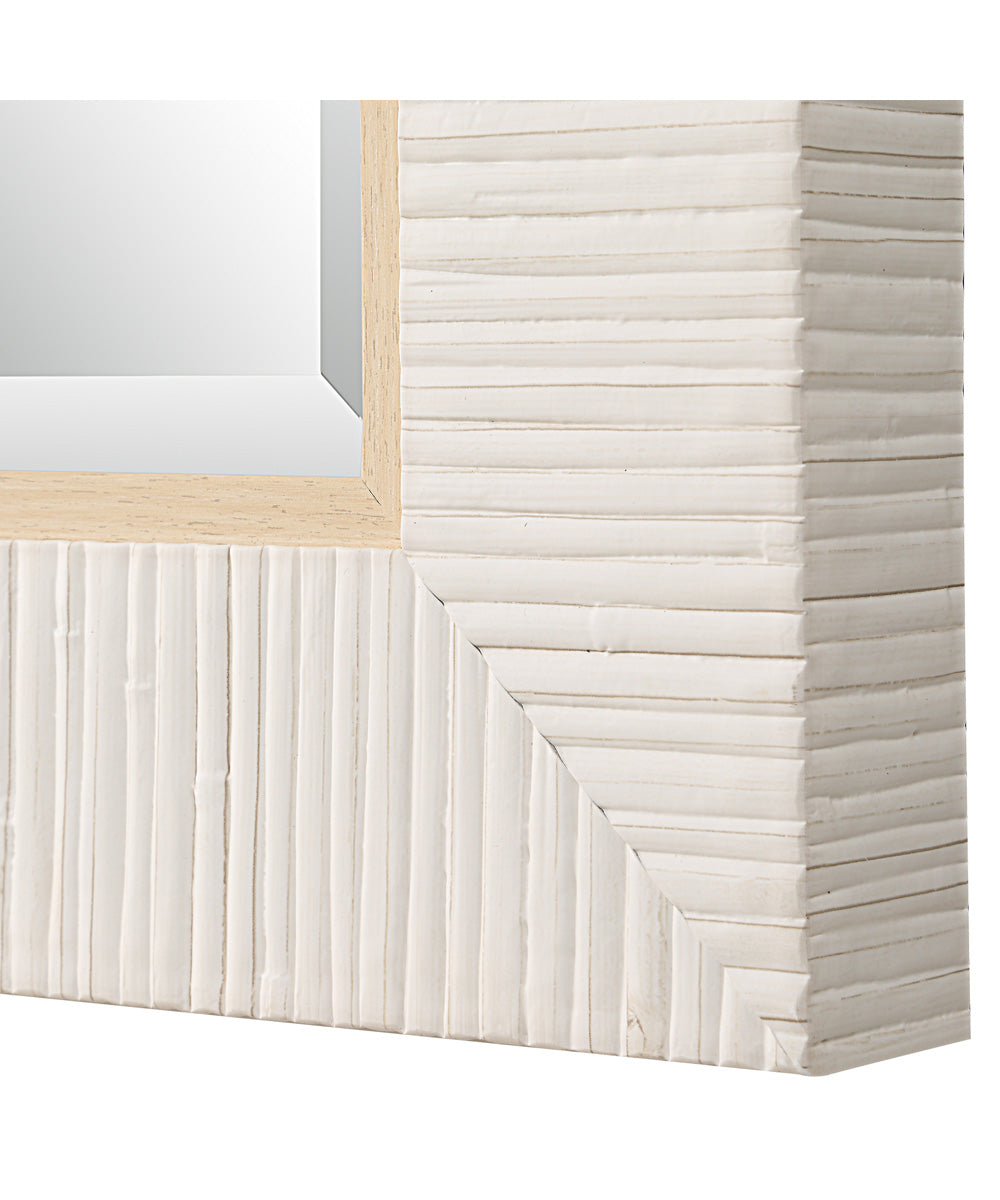 25x35" Wall Mirror Whitewashed Textured Wrap