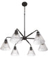 Pleated 6-Light Lighting Flat Black